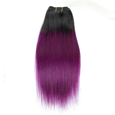 

kisshair 2 tone 1B purple new fashion ombre color virgin Brazilian human hair bundle 3 pieces pack