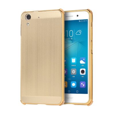 

Роскошный чехол для Huawei Honor 5A 5.5 "Алюминиевый бампер + акриловая панель Назад Глянцевая обложка для Huawei Y6 II 2