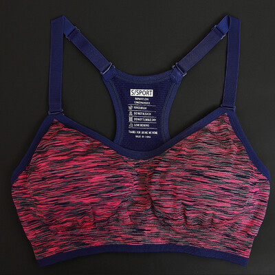 

Women Fitness Yoga Sports Bra For Running Gym Padded Wire free Shake proof Underwear Push Up Seamless Fitness Top Bras
