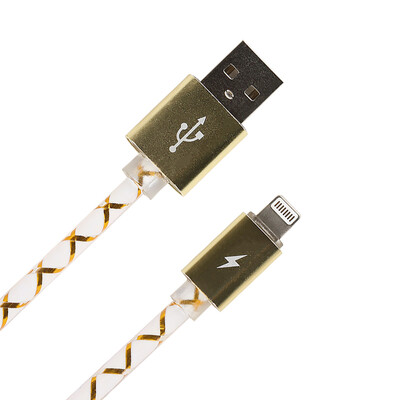 

SZDT Data Line Apple Charge Line Apple 1 Meter Crystal Antifreeze SZ-08 White Silver