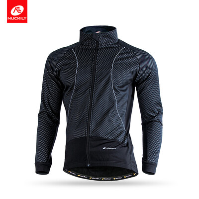

NUCKILY Winter Mens Long Sleeve Thermal Cycling Jersey Windproof Bicycle Clothing Mountain Bike Outdoor Sportswear