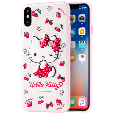 

Hello Kitty Apple iPhoneX Phone Case Apple 10 Case Cartoon cute all-inclusive drop-resistant cell phone case Small fresh