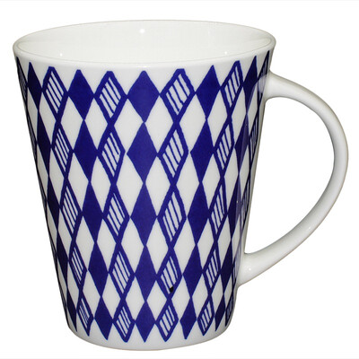 

A pottery pottery cup glass cup (400ml) bone china blue and white series of large spades