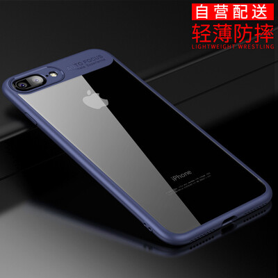 

Анды Dover (STRYFER) Apple 7/8 плюс телефон оболочка iPhone7 / 8 плюс чехол Кристалл серия все включена мягкая оболочка Выдерживает падение прозрачного акрила - синяя
