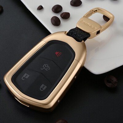

Digalon 17 Cadillac ATSL special metal key shell Cadillac XT5 CT6 xts car key bag leather keychain platinum gray