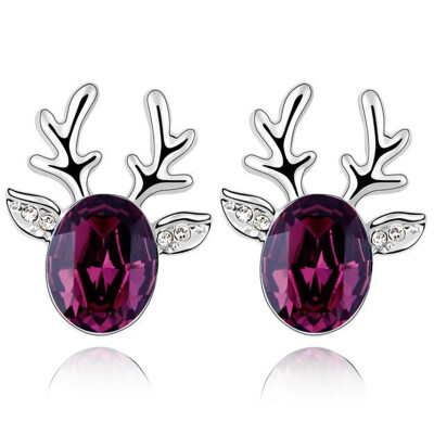 

Austrian Crystal Earrings Fashion Jewelry For Women High Quality Stud Earrings Friendship Party Christmas Gift 6488