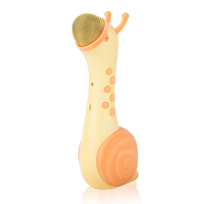 

Jingdong supermarket Bernstein beiens early childhood educational toys children sing microphone snail palm KTV wireless microphone K3 yellow