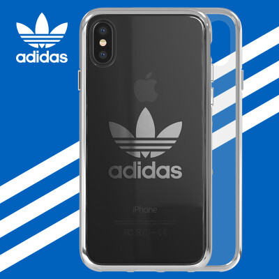 

adidas New iPhone X mobile phone shell clover original tide brand transparent silicone shatter-resistant soft shell Apple 10 all-inclusive thin protective sleeve Space Gray