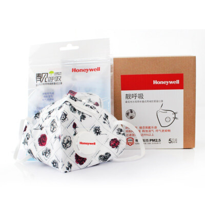 

Honeywell masks KN95 attractive breathable dust-proof with belt valve Versailles rose men and women riding D7051V-RS1 (5 Pack)