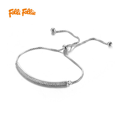 

Folli Follie Fu Li Fu Li alloy silver plated diamond bracelet 3B16S042C