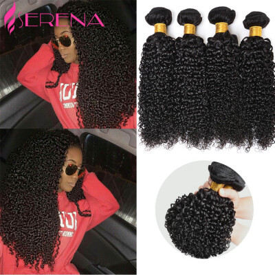 

Malaysian Kinky Curly Hair Human Hair Weaving Natural Color 4PCS 100 Human Hair Bundles