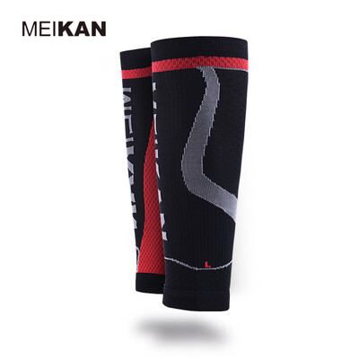 

MEIKAN Cycling Leg Warmers Men Brand Black Sport Compression Socks Running Espinilleras Futbol Soccer Leg Protection Shin Guards