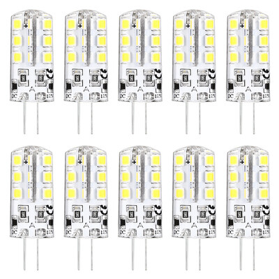 

Lightme 10PCS DC 12V 2W G4 SMD 2835 LED Dimmable Lamp Bulb Spotlight with 24 LEDs
