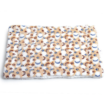 

H Lok mats cotton pad dog cage cat cage mat cat kennel cat blanket mat pad dog cotton pad brown star month 38cm55cm