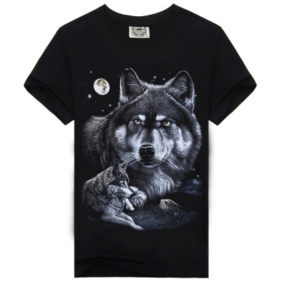 

MEN BONE 3d wolf design Men's t-shirt with short sleeve