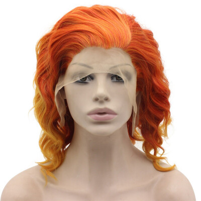 

Long Wavy Hand Tied Lace Front Two Tone Cosplay Party Wig