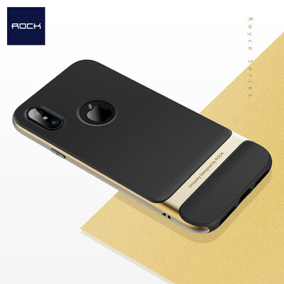 

Локк (ROCK) Apple X / 10 телефон оболочки iPhoneX / 10 Выдерживает падение защитный рукав силикона способа мягкой оболочки Royce серии Gold