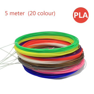 

PLA consumable filament 3D printer consumptive material PLA material (volume) 5 meter PLA material (20 colour)