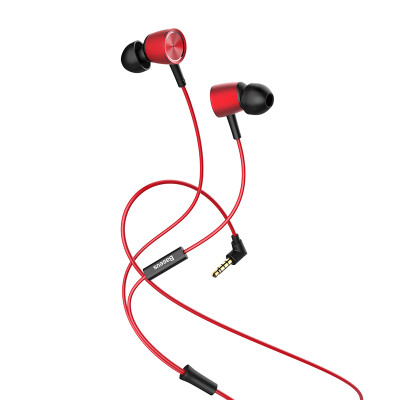 

Baseus Encok H07 Wire Wired Headphone Stereo In-Ear Earphone Bass Fidelity -Pin Compatible 3.5MM Red Black