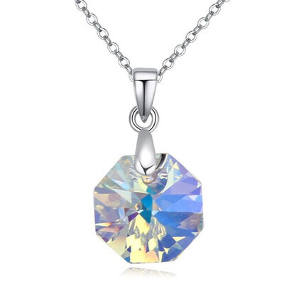

Austrian Crystal Pendant Necklace For Women High Quality Famous Brand Jewelry Rhinestone Short Chain Necklace 21622