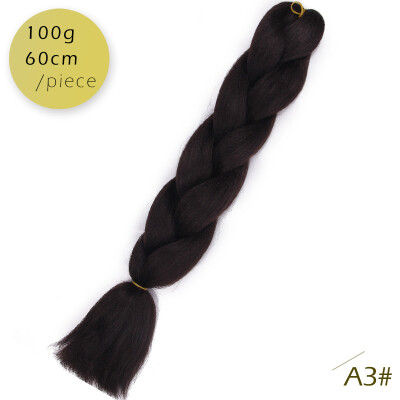 

AISI HAIR 100g / pcs 24inch Kanekalon гигантский косы Волосыломбер Две тонныЦветные синтетические волосы для кукол Вязание крю