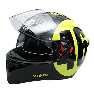 

AGV helmet K3 SV TOP double lens four seasons wide angle ventilation full helmet Italy locomotive racing riding anti-fog running helmet BOLLO 46 BLACK-YELLOW M