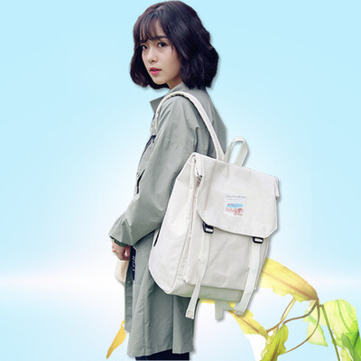 

Bag marijuana sac maitres original canvas handbags shoulder bag Korean simple fresh student bag women travel backpack S709 white