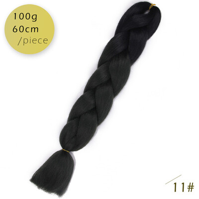 

AISI HAIR Ombre Kanekalon Braiding Hair Extensions 24inch 100g Synthetic Jumbo Braids Hair Fiber Pink Purple Blue Green 1pce
