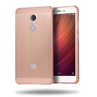 

Роскошный чехол для Xiaomi Redmi Note 4X Алюминиевый бампер + акриловая панель Назад Глянцевая обложка для Redmi Примечание 4 Глоб
