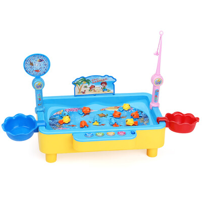 

YIMI educational toys multi-function double Diaoyutai rotating children&39s fishing toys blue NO1567