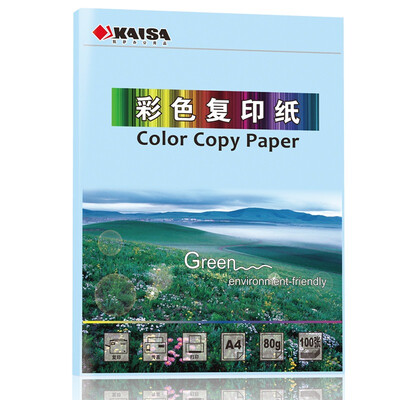 

KAISA KS-98582 A4 light blue color copy paper 297 210mm 100 sheets bag