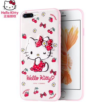 

7/8 Plus Hello Kitty Apple, телефон оболочки iPhone7 / 8 Plus защитный рукав милый мультфильм мобильных телефонов наборы из все включено трехмерным падение сопротивления 5,5 дюйма - небольшой свежий