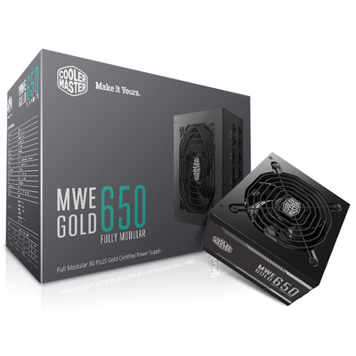 

CoolerMaster (CoolerMaster) Номинальная мощность 650W MWE650 игровое шасси (80PLUS Gold / полный выходной модуль / без потерь 45 град.] C / три года обновление / отключение звука)