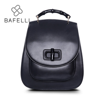 

BAFELLI womens backpack Lemon yellow leather backpacks travel bag mochilas mujer 2017 for teenager girls backpacks women bag