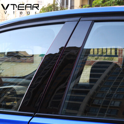 

Vtear For Hyundai creta ix25 2016-2019 car window BC column decorative sticker trim mirror reflection panel Exterior accessories