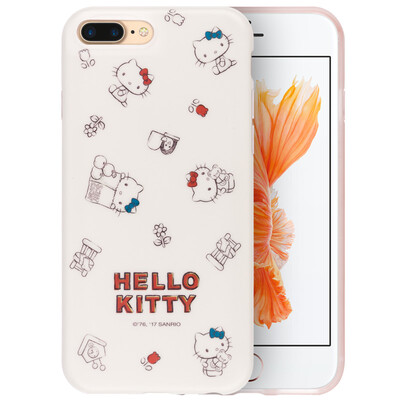 

7/8 Plus Hello Kitty Apple, телефон оболочки iPhone7 / 8 Plus защитный чехол мультфильма все включено силикона мягкая оболочка Выдерживает падение 5,5 дюйма простой Hello Kitty
