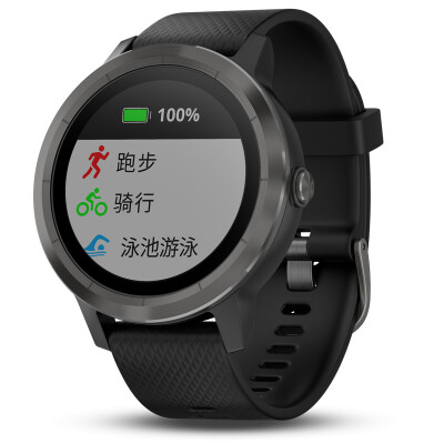 

Jia Ming (GARMIN) vivoactive 3 smart sports GPS optical heart rate watch PVD coating mobile payment real-time monitoring Bluetooth calls reminder then empty black