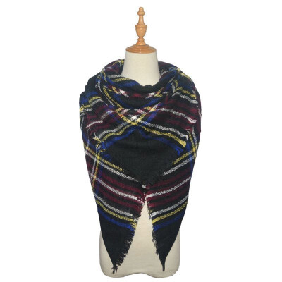 

Outdoor Womens Plaid Blanket Winter Scarf Warm Cozy Tartan Wrap Oversized Shawl Cape