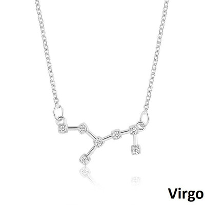 

Outdoor 12 Constellation Pendant Necklace Alloy Chain Necklace for Womens Girls