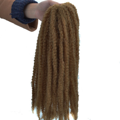 

18 '' Afro Marley Braids Hair Crochet Braids Hair Curl Crochet Synthetic Braiding Hair 100g/Piece Brown Black Purple Color