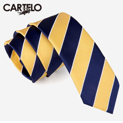 

CARDELO crocodile CARTELO lazy easy to pull men's tie groom married leisure narrow tie male Korean version of the formal business gift box loaded CC57C18051 Tibetan blue pattern