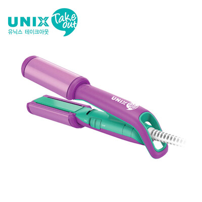 

Yilian UNIX curling rod straight dual-use MINI curling iron ceramic panel splint hair curler purple