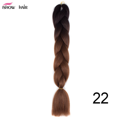 

Silky Strands 24 100g Ombre Synthetic Braiding Hair Extensions For Crochet Braids Kanekalon Jumbo Braids Two Tone Ombre Color 1p