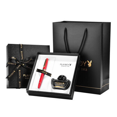 

Playboy PLAYBOY Prelude Pure Red Gold Clamp Pen Ink Pen Ink Gift Set-P1005