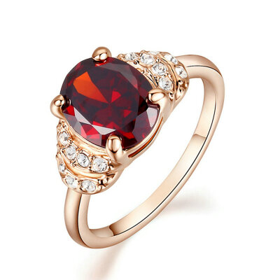 

Yoursfs® 18K Rose Gold Plated 0.8ct Simulated Ruby Ring Use Austrian Crystal Fashion Jewelry