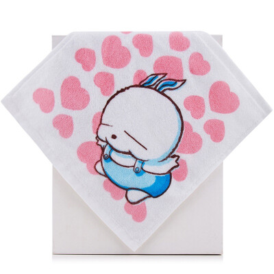 

Sanli cotton swagger cartoon printing multi-purpose kerchief super soft saliva towel wipe sweat towel white yellow heart