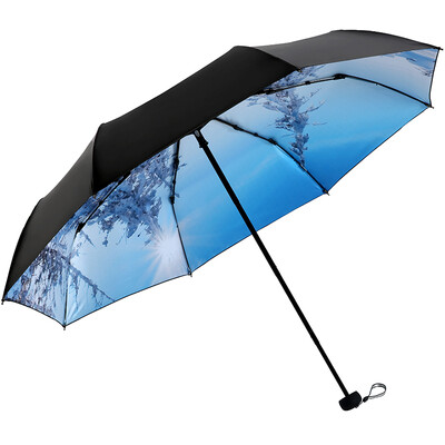 

Paradise umbrella vinyl UPF50 30 sun umbrella umbrella silver packaged 31842E flower inside