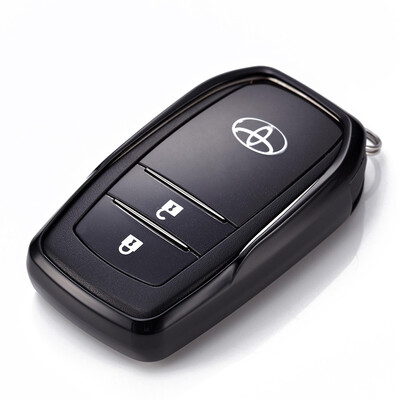 

Di Galen Toyota car key bag new Highlander rav4 Rong Kai Camry Corolla double engine Reiz Prado key set modified key shell buckle A smart - electric light blue