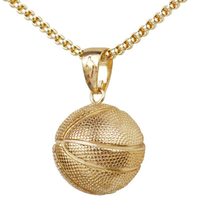 

YISHIZHIAI Basketball Pendant Europe&America Stainless Steel Necklace Sport Pendant Jewelry 4263