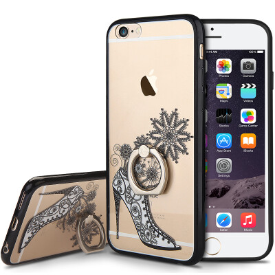 

KOOLIFE Apple 6 / 6s plus case shell case iphone6s plus finger buckle bracket soft shell / creative cartoon painted shell Apple 6plus anti-drop high heels